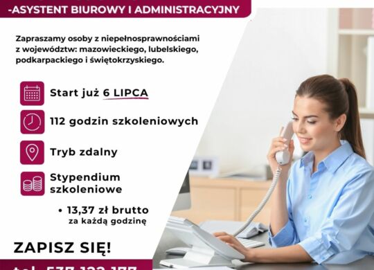 Szkolenie - Recepcjonista - asystent biurowy i administracyjny