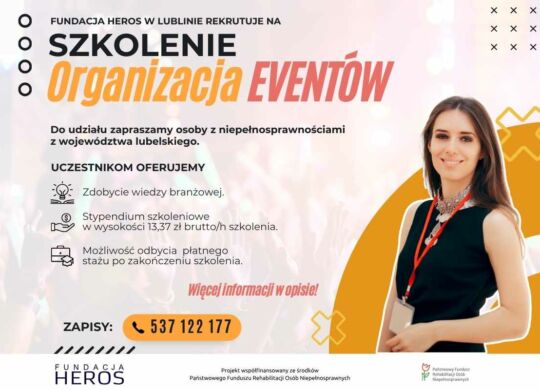 Szkolenie organizacja eventów dla osób z niepełnosprawnościami