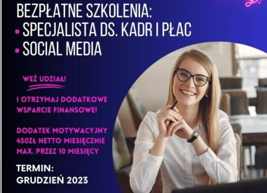 Szkolenia dla studentów i absolwentów z niepełnosprawnościami - kurs specjalista ds. kadr i płac i social media